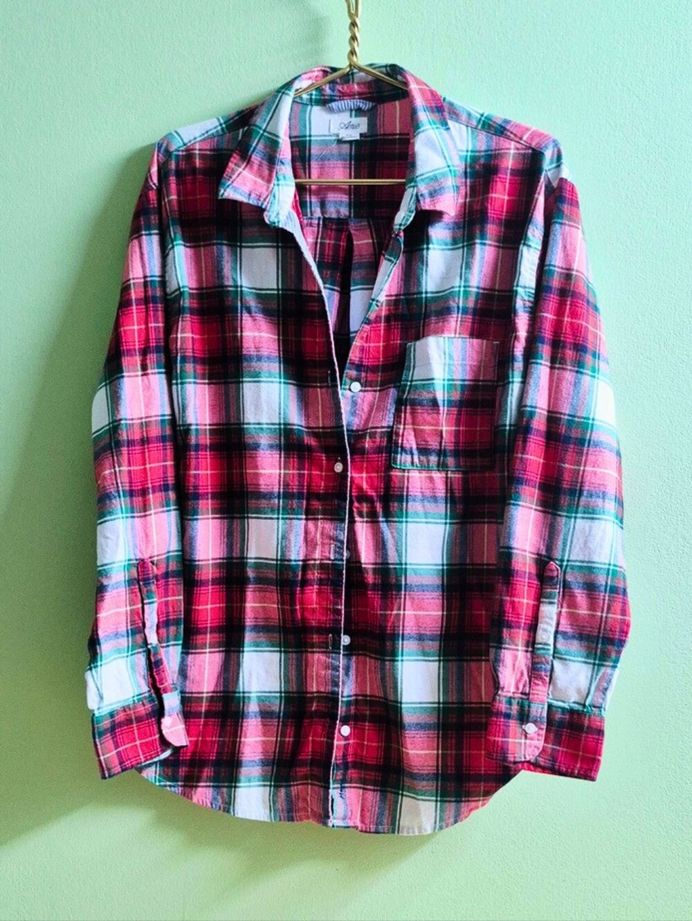 Aerie Classic Plaid Flannel Button-Down Shirt